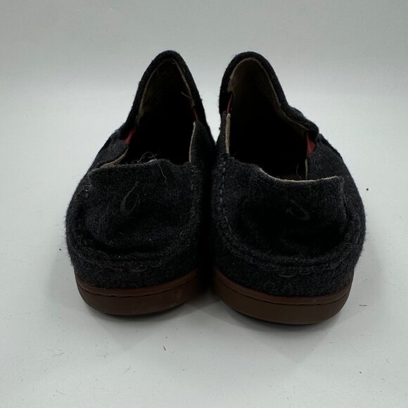 Olukai Mens Nohea Wool Slip-On Shoes Size M12 Charcoal With Rubber Outsole - Picture 9 of 9